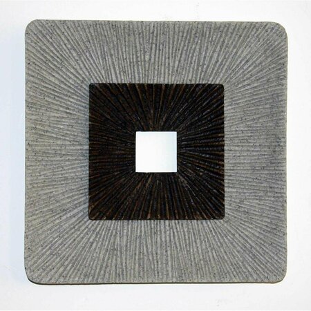 DECORACION 19 x 2.36 in. Encaved Square Wall Art, Ribbed Finish DE3091745